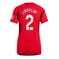 Billiga Manchester United Victor Lindelof #2 Hemma fotbollskläder Dam 2023-24 Kortärmad